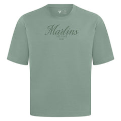 Miami Marlins Levelwear Ethereal Oversized Luxe Signature Knit T-Shirt | MLB On Sale