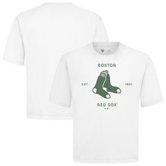 Boston Red Sox Levelwear Crossway Oversized Luxe Signature Knit T-Shirt | MLB Near me