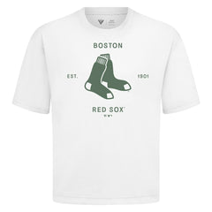 Boston Red Sox Levelwear Crossway Oversized Luxe Signature Knit T-Shirt | MLB Near me