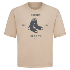 Boston Red Sox Levelwear Crossway Oversized Luxe Signature Knit T-Shirt | MLB New