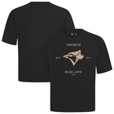 Toronto Blue Jays Levelwear Crossway Oversized Luxe Signature Knit T-Shirt | MLB Shop