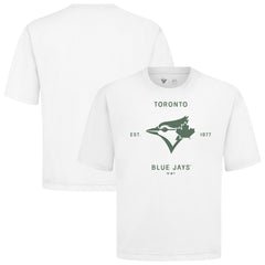 Toronto Blue Jays Levelwear Crossway Oversized Luxe Signature Knit T-Shirt | MLB Sale