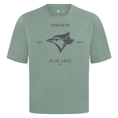 Toronto Blue Jays Levelwear Crossway Oversized Luxe Signature Knit T-Shirt | MLB For sale