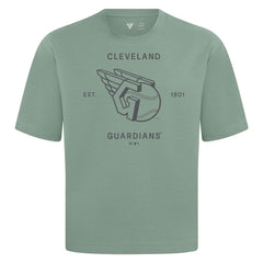 Cleveland Guardians Levelwear Crossway Oversized Luxe Signature Knit T-Shirt | MLB For sale