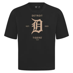 Detroit Tigers Levelwear Crossway Oversized Luxe Signature Knit T-Shirt | MLB Online