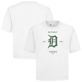 Detroit Tigers Levelwear Crossway Oversized Luxe Signature Knit T-Shirt | MLB For sale