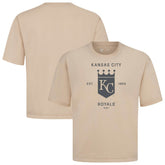 Kansas City Royals Levelwear Crossway Oversized Luxe Signature Knit T-Shirt | MLB Sale