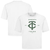 Minnesota Twins Levelwear Crossway Oversized Luxe Signature Knit T-Shirt | MLB Shop