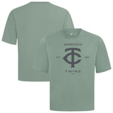 Minnesota Twins Levelwear Crossway Oversized Luxe Signature Knit T-Shirt | MLB On Sale
