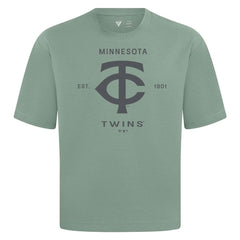 Minnesota Twins Levelwear Crossway Oversized Luxe Signature Knit T-Shirt | MLB On Sale