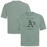 Athletics Levelwear Crossway Oversized Luxe Signature Knit T-Shirt | MLB For sale