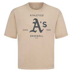 Athletics Levelwear Crossway Oversized Luxe Signature Knit T-Shirt | MLB New