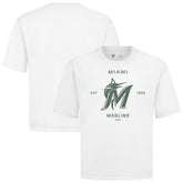 Miami Marlins Levelwear Crossway Oversized Luxe Signature Knit T-Shirt | MLB Online