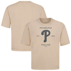 Philadelphia Phillies Levelwear Crossway Oversized Luxe Signature Knit T-Shirt | MLB Shop
