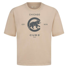 Chicago Cubs Levelwear Crossway Oversized Luxe Signature Knit T-Shirt | MLB US