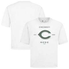 Cincinnati Reds Levelwear Crossway Oversized Luxe Signature Knit T-Shirt | MLB Sale