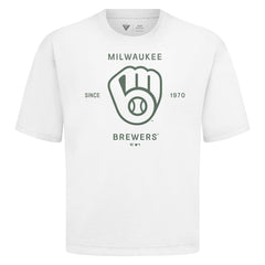 Milwaukee Brewers Levelwear Crossway Oversized Luxe Signature Knit T-Shirt | MLB Online