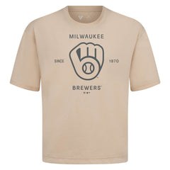 Milwaukee Brewers Levelwear Crossway Oversized Luxe Signature Knit T-Shirt | MLB Online