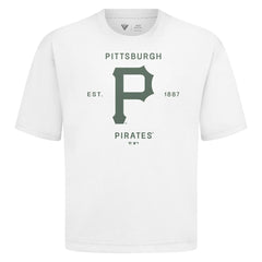 Pittsburgh Pirates Levelwear Crossway Oversized Luxe Signature Knit T-Shirt | MLB On Sale