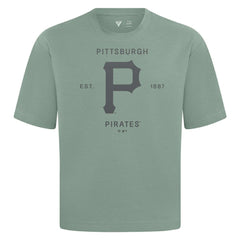 Pittsburgh Pirates Levelwear Crossway Oversized Luxe Signature Knit T-Shirt | MLB On Sale