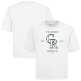 Colorado Rockies Levelwear Crossway Oversized Luxe Signature Knit T-Shirt | MLB New