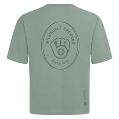 Milwaukee Brewers Levelwear Signet Oversized Luxe Signature Knit T-Shirt | MLB Near me