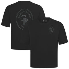 Colorado Rockies Levelwear Signet Oversized Luxe Signature Knit T-Shirt | MLB For sale