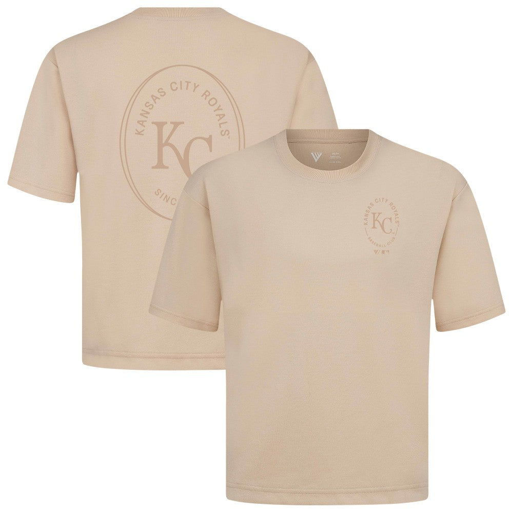 Kansas City Royals Levelwear Signet Oversized Luxe Signature Knit T-Shirt | MLB Shop