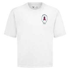 Los Angeles Angels Levelwear Register Oversized Luxe Signature Knit T-Shirt | MLB On Sale