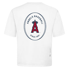 Los Angeles Angels Levelwear Register Oversized Luxe Signature Knit T-Shirt | MLB On Sale