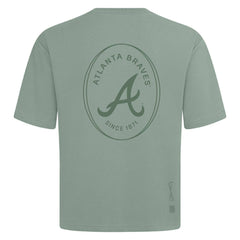 Atlanta Braves Levelwear Register Oversized Luxe Signature Knit T-Shirt | MLB Shop