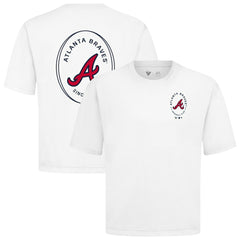 Atlanta Braves Levelwear Register Oversized Luxe Signature Knit T-Shirt | MLB Outlet