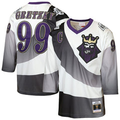 Wayne Gretzky Los Angeles Kings Mitchell & Ness Youth 1995/96 Power Play Throwback Alternate Player Jersey with Captain Patch For Sale