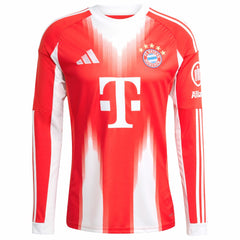 Bayern Munich 2025/26 Home Replica Long Sleeve Jersey Red - Adidas
