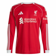 Liverpool 2025/26 Home Replica Long Sleeve Jersey Red - Adidas