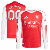 Arsenal 2025/26 Home Long Sleeve Custom Jersey Red - Adidas