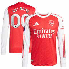 Arsenal 2025/26 Home Long Sleeve Custom Jersey Red - Adidas