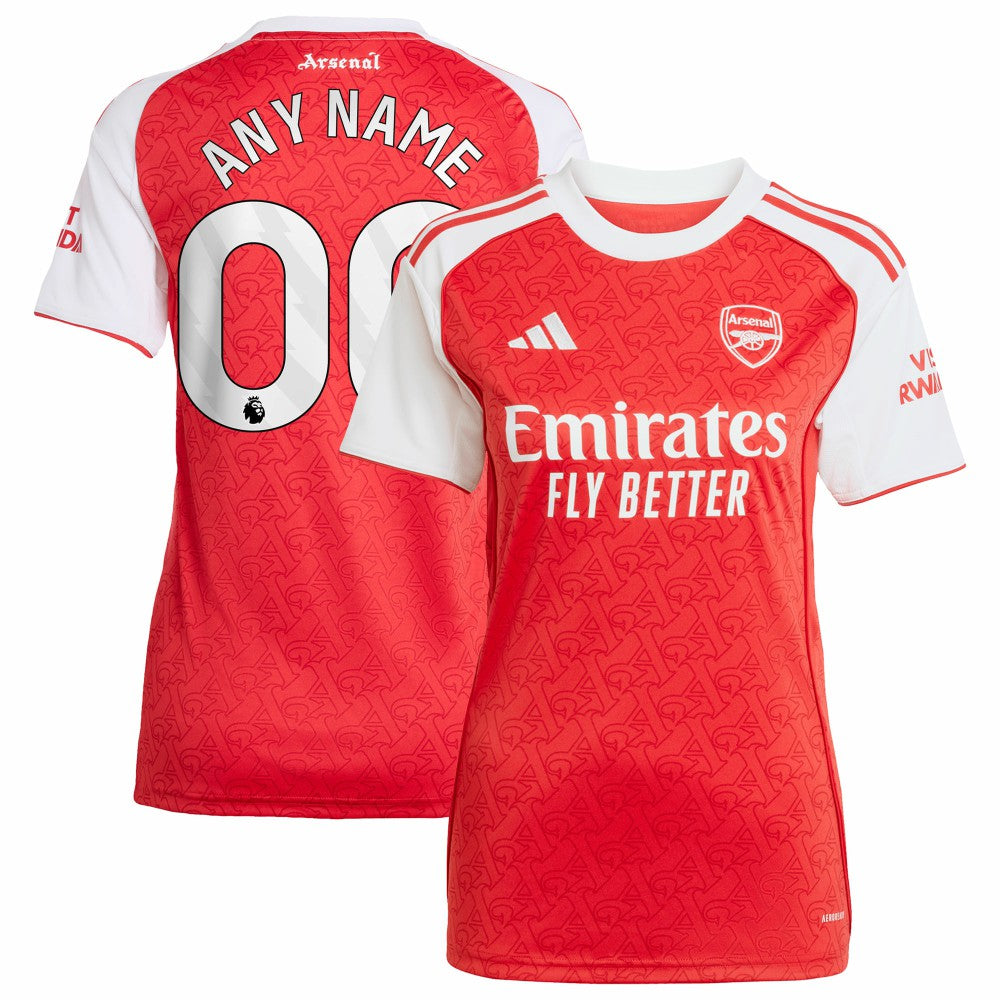 Arsenal Women's 2025/26 Home Replica Custom Jersey Red - Adidas