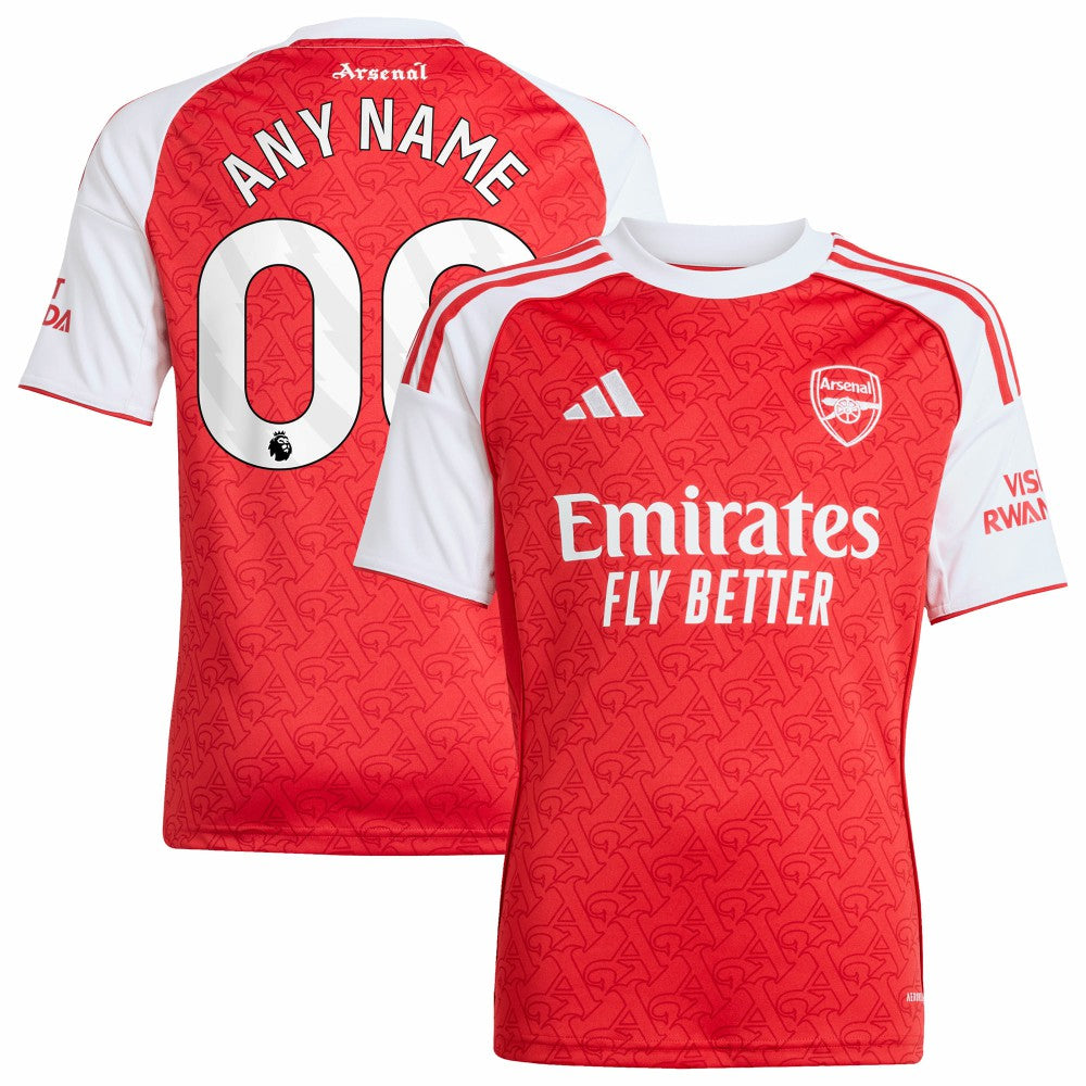Arsenal Youth 2025/26 Home Replica Custom Jersey Red - Adidas