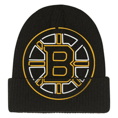 Boston Bruins Mitchell & Ness Youth Neon Line Lights Cuffed Knit Hat Outlet