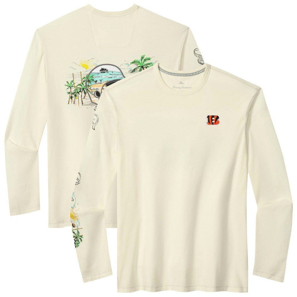 Cincinnati Bengals Tommy Bahama Oasis Endzone Lux Long Sleeve T-Shirt