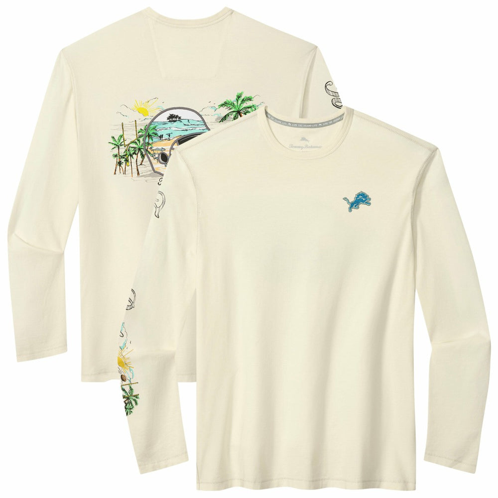 Detroit Lions Tommy Bahama Oasis Endzone Lux Long Sleeve T-Shirt