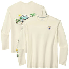 Pittsburgh Steelers Tommy Bahama Oasis Endzone Lux Long Sleeve T-Shirt