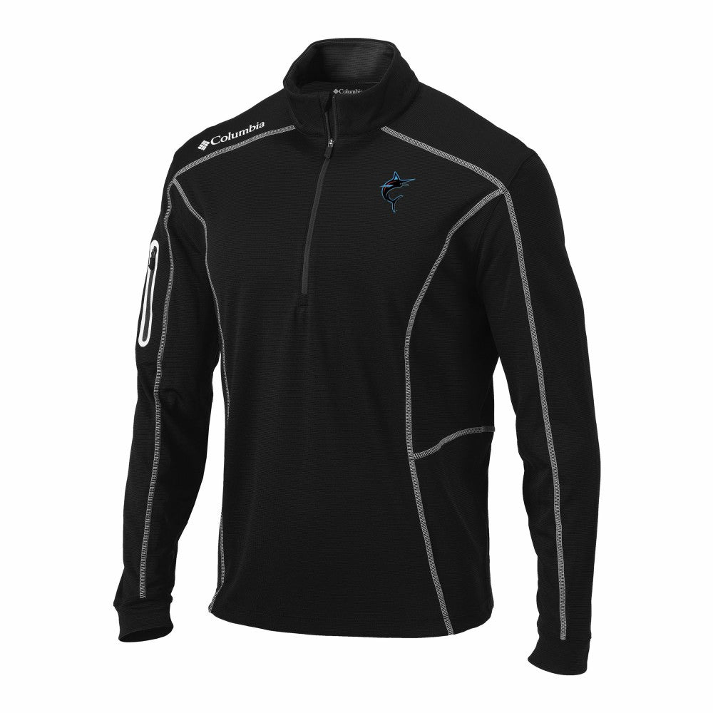 Miami Marlins Columbia Omni-Wick Shotgun Quarter-Zip Pullover | MLB Online