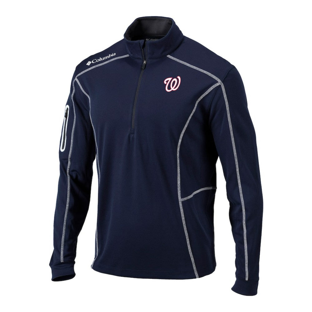 Washington Nationals Columbia Omni-Wick Shotgun Quarter-Zip Pullover | MLB Sale