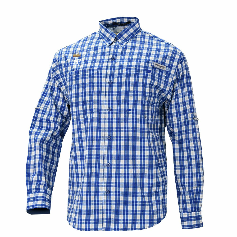 Kansas City Royals Columbia Super Tamiami Omni-Shade Long Sleeve Button-Down Shirt | MLB New