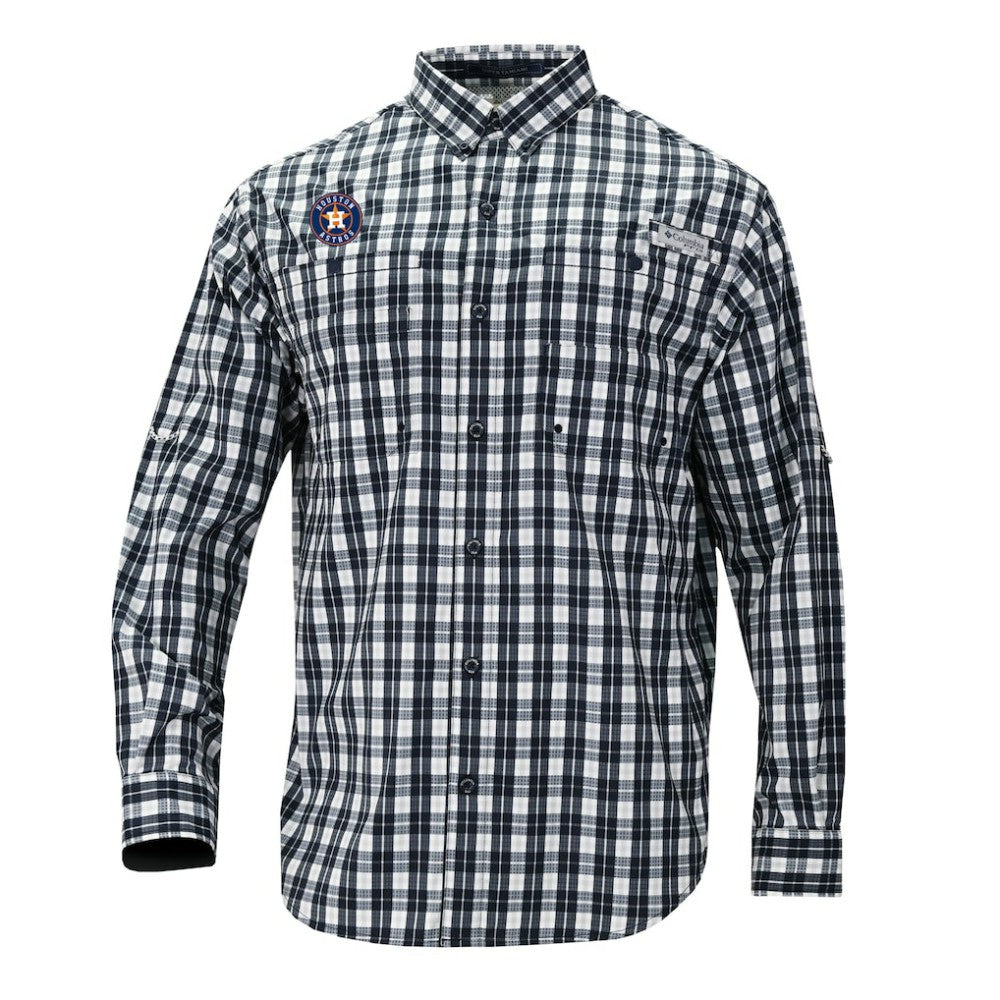 Houston Astros Columbia Super Tamiami Omni-Shade Long Sleeve Button-Down Shirt | MLB Online