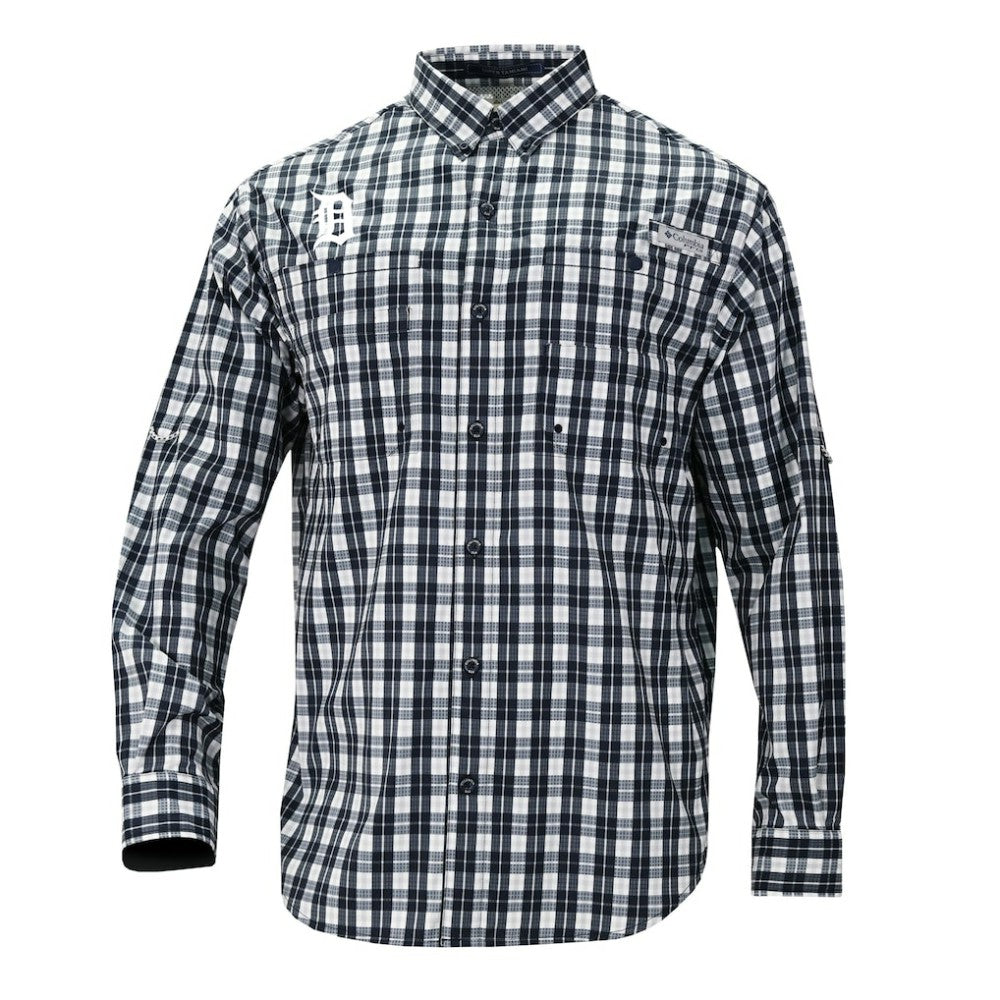 Detroit Tigers Columbia Super Tamiami Omni-Shade Long Sleeve Button-Down Shirt | MLB Shop