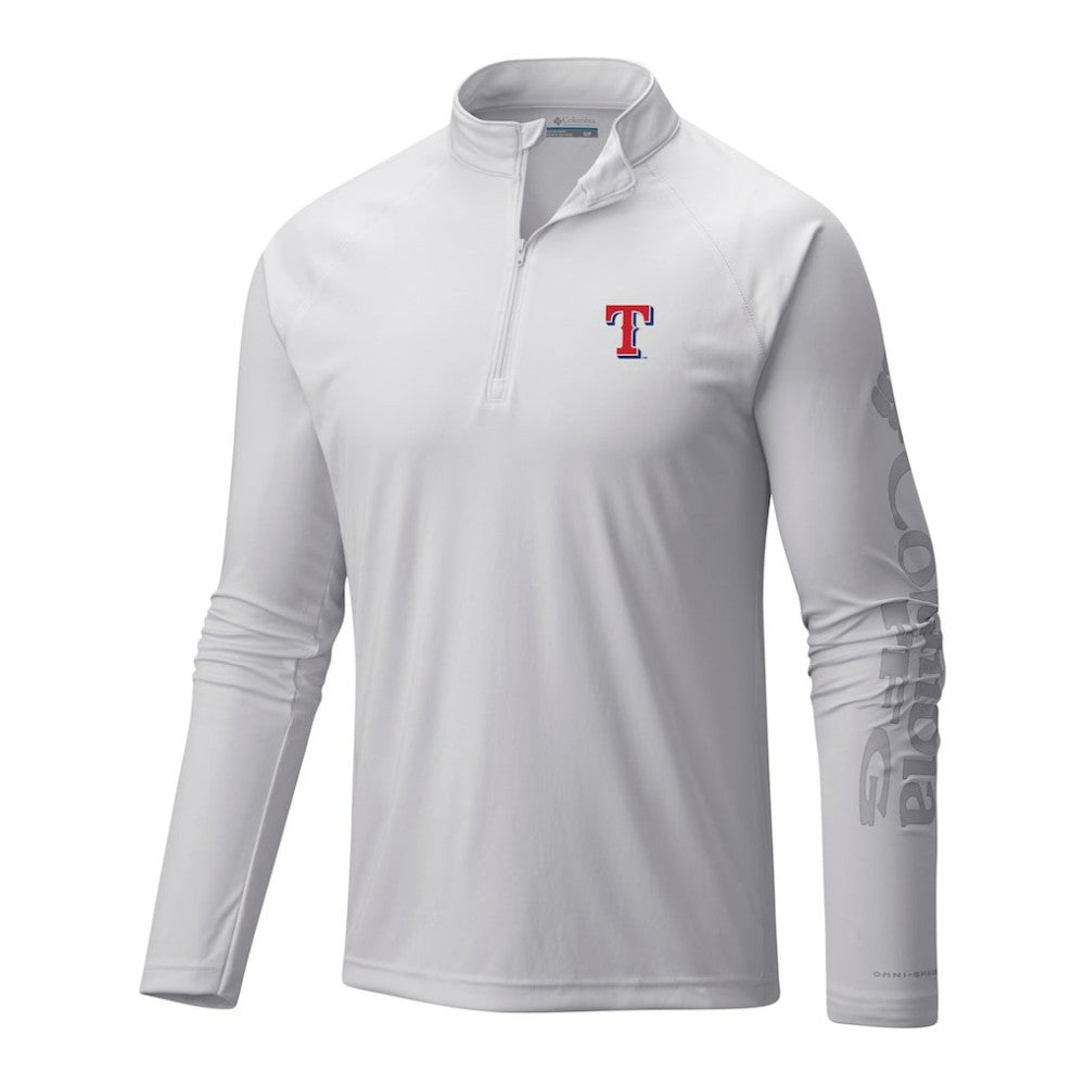 Texas Rangers Columbia Terminal Tackle Omni-Wick Raglan Quarter-Zip Pullover | MLB US