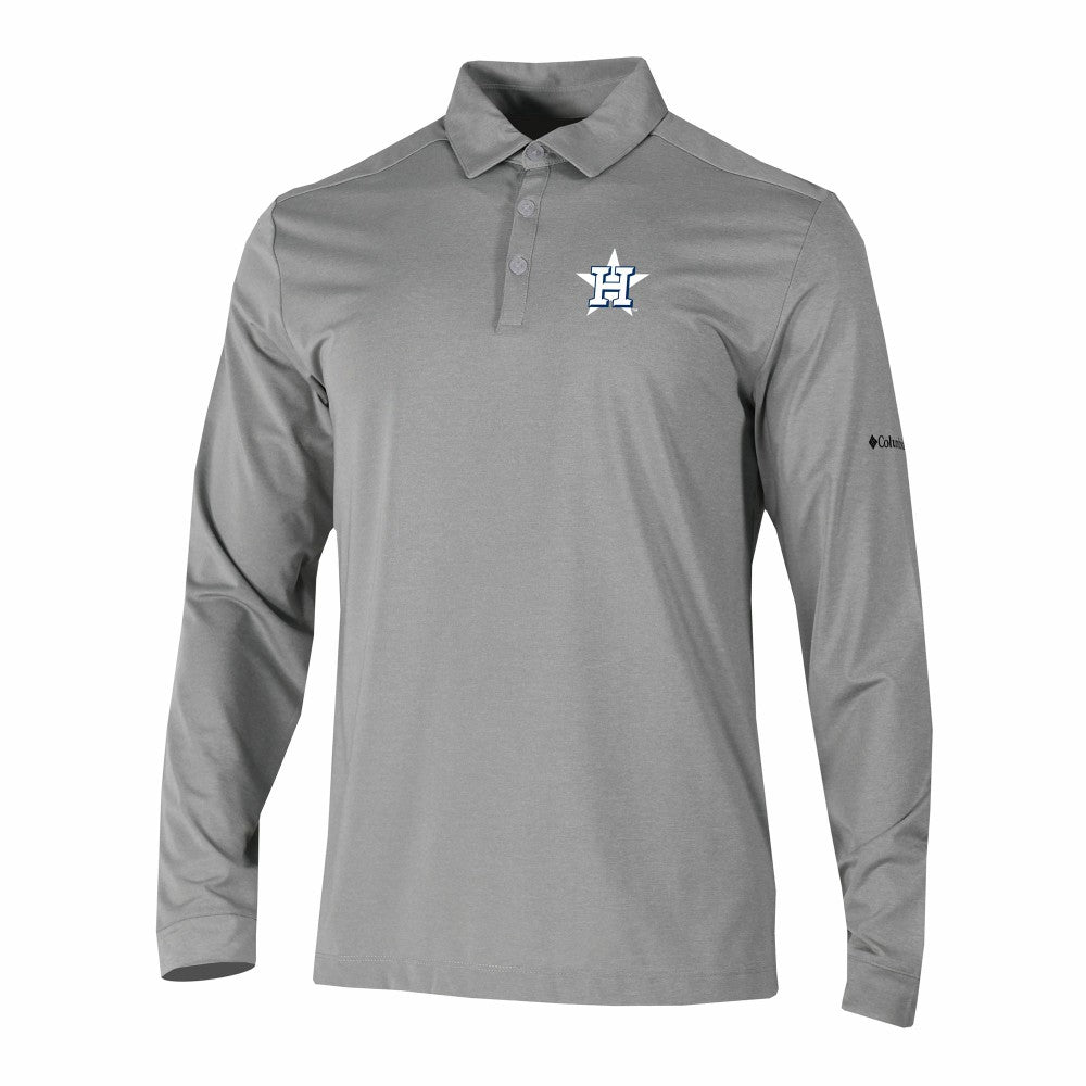 Houston Astros Columbia Omni-Wick Pin High Long Sleeve Polo | MLB For sale